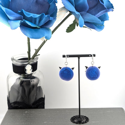 Gothic Bat | Blue Moon Dangle Earrings